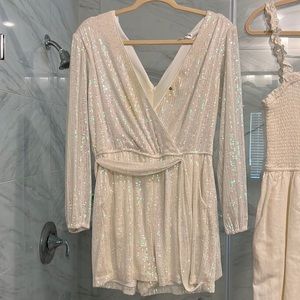 Sequin romper perfect for a bride